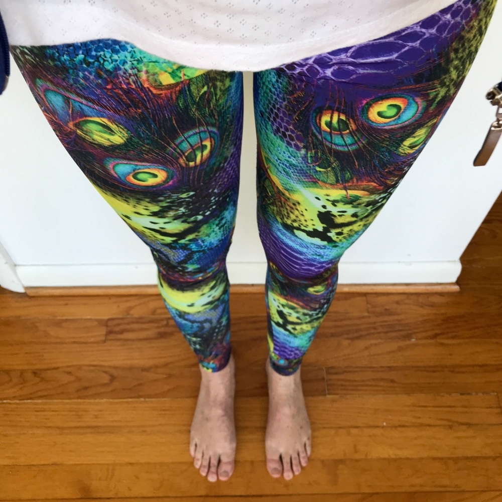 Abs2b Multicolor Neon Peacock Leggings - Picture 4 of 10
